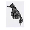 Large 'Line Drawing Of A Fox' Temporary Tattoo (TO00073073)