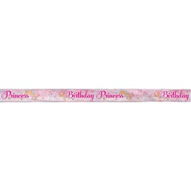 12ft Foil Jeweled Pink Princess Banner