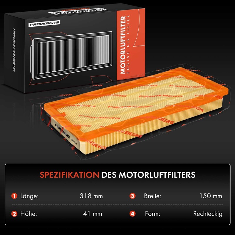 Frankberg 1 x Air Filter Insert Petrol Compatible with Mito