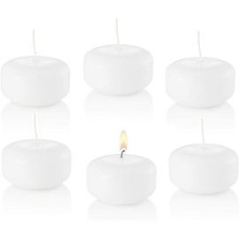 D'light Online Small 2 Inch Floating Candles Bulk Pack for Events, Mini Candles for Centerpieces, Weddings, Spa, Home Decor, Special Occasions and Holiday Decorations (Small - 2" - Set of 72, White)
