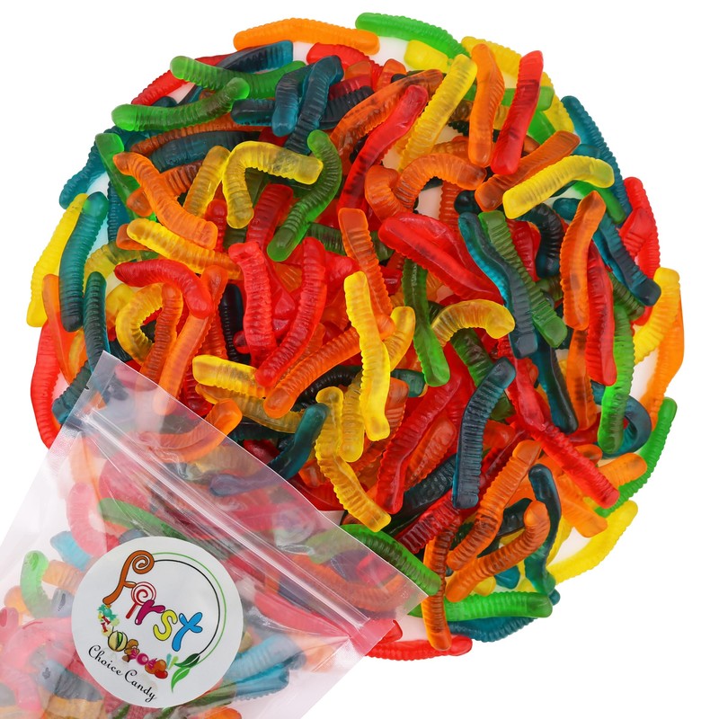 FirstChoiceCandy Sweet & Sour Gummy Worms, Multi Flavors and Solid