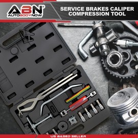 ABN 15-Piece Brake Kit with Brake Caliper Tool, Brake Drum Puller, Brake Adjusting Tool Set