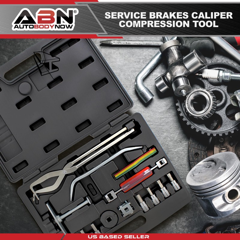 ABN 15-Piece Brake Kit with Brake Caliper Tool, Brake Drum