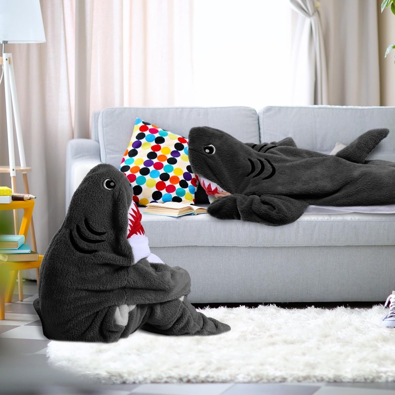 ZLHETWT Shark Blanket, Shark Blanket Hoodie, Shark Onesie Blanket, Comfortable