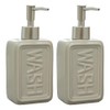 Embossed WASH Soap Dispenser 300ml Ceramic Lotion Bathroom Kitchen Accessories