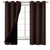 BGment Thermal Insulated 100% Blackout Curtains for Bedroom with Black