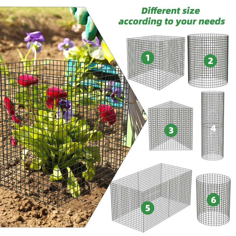 8 Pcs Plant Protectors from Animals, 2 Packs Metal Wire