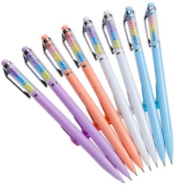 GANSSIA Rainbow series Mechanical Pencil 0.7mm Point Assorted Color Automatic Pencils for Drafting Sketching Pack of 8 Pcs
