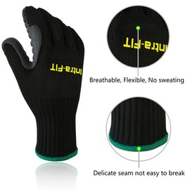 Intra-FIT Anti Vibration Work Gloves, Shock Proof Impact Reducing Safety Gloves (Small/Medium)
