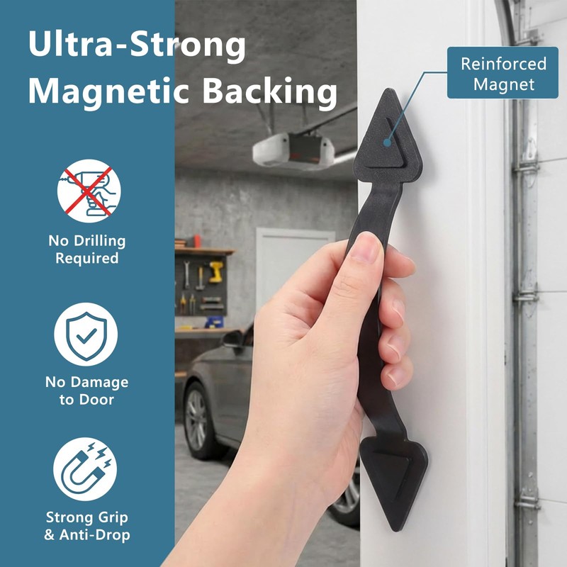 LIHAO Magnetic Garage Door Hardware Kit, Black