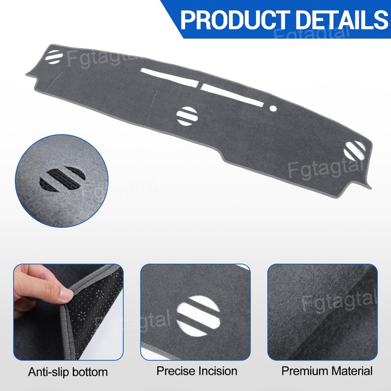 Fgtagtal Dashboard Cover Mat Sun Pad Fit for Toyota Land