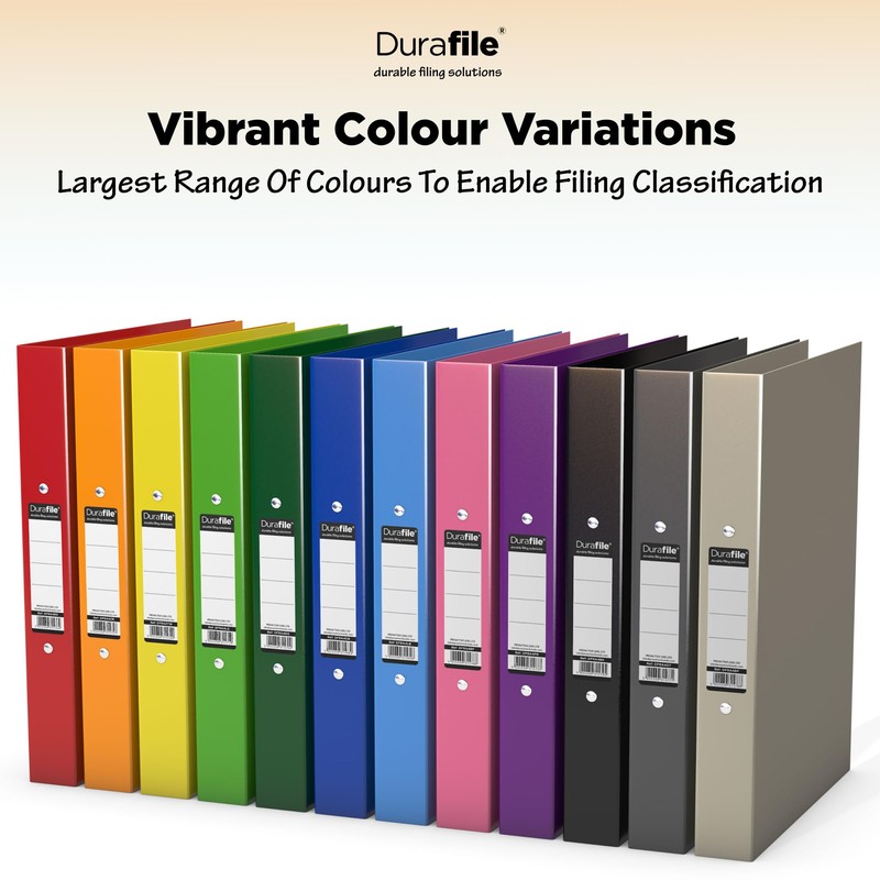Durafile Ring Binder A4 File, Orange, Single File Folder Organiser,