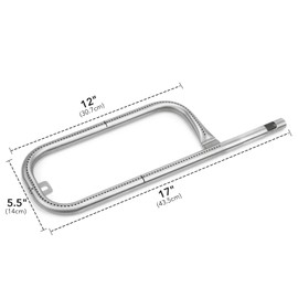 Stanbroil Stainless Steel Grill Burner Tube/Barbecue Accessory for Weber Q100 Q120 Q1000 Q1200 Series Gas Grill, Replacement Part for Weber 69957/60040/41657