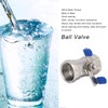 1in Full Port Ball Valve Stainless Steel Butterfly Shape Double