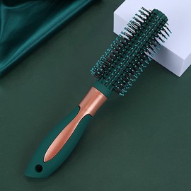 RN BEAUTY Styling Brush Detangling Brush Anti-Static Massage Hair Brushes Nylon Bristle Pins Blow Drying Detangler Hairbrush for Women of All Hair Styling Types Blackish Green Color - Round
