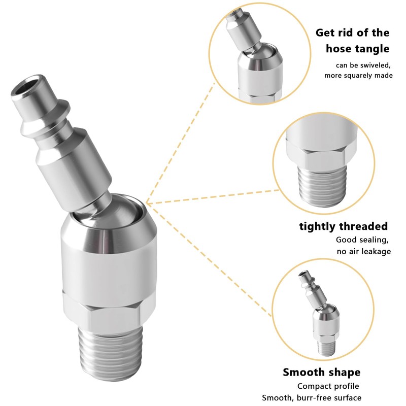 TAYCZGQL Swivel Air Fitting 1/4" Swivel Air Fitting Coupler Tool