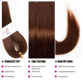 Pre-stretched Braiding Hair Professional Easy Crochet Braid Hair 26 Inch 8 Packs Hot Water Setting Soft Synthetic Braiding Hair Extension for Twist Senegalese Crochet Hair ... (26 inches, 30#)