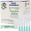 Caja 100 Agujas Hipodérmica Desechable Calibre 21G x 32 mm