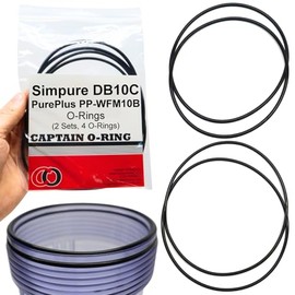 Captain O-Ring - Anillos tóricos de repuesto para carcasa de filtro Simpure DB10C (2 juegos, 4 juntas tóricas)