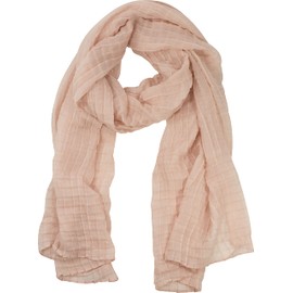 fashionchimp Unisex Fine Check Pattern Scarf for Men and Women Plain Colours Lightweight Summer Scarf, pink