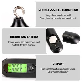 MiOYOOW Archery Archery Archery Scales 110 lbs Digital Compound Recurve Scale Portable Luggage Scales with LED Display for Indoor or Outdoor Archery