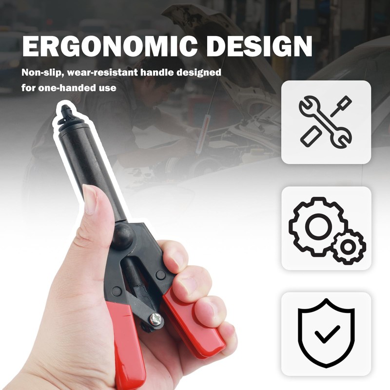 Figpade 42PCS Pop Rivet Gun Kit with Plastic Rivets,Pop Rivet