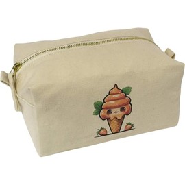 'Kawaii Style Ice Cream Cone ' Canvas Wash Bag/Makeup Case (CS00036512)
