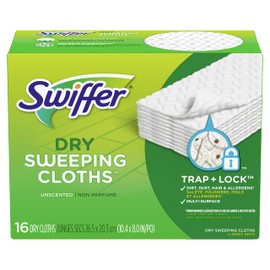 Swiffer Disposable Cloth Dry Sweeping Refills, 16 Count