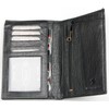 Genuine leather passport holder Bellugio also for other documents, black,