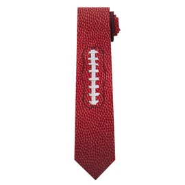 Jacob Alexander Men's Football Skin Laces Close Up Extra Long Neck Tie - Brown