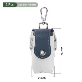 YOKIVE 2 Pcs Golf Balls Waist Bag, Sports Golf Balls Carry Pouch with Tee Holders, Buckle, Clip for Woman Man Storage Golf (White Blue)