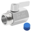 Aienxn 3/4" 304 Stainless Steel Garden Hose Shut Off Valve,