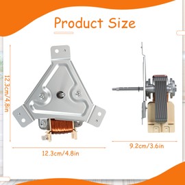 Capoda DG96-00110E Convection Fan Motor Assembly Oven Fan Replacement Part Compatible with Stove/Ovens, with Mounting Plate, Clockwise Rotation, Replaces AP5967760, 111978, 4011588, PS11720787