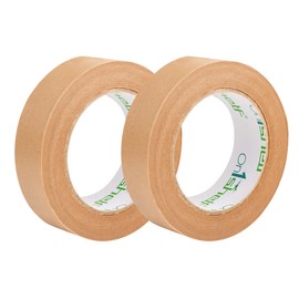 On1shelf® Eco-Friendly Biodegradable Kraft Carton Sealing Tape - 50m Long |100% Recyclable & Sustainable Packing Solution (2, 24mm)