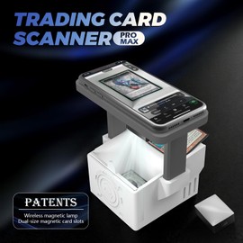 Card Scanner Pro Max–Card Scanner Stand for MTG & TCG, Scan Sleeved & Unsleeved Trading Cards, Phone Holder with Rechargeable Magnetic Fill Light, 3 Modes 6 Levels, MTG Card Scanner Stand for ManaBox