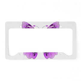 CafePress Awareness Butterfly License Plate Holder Aluminum License Plate Frame, License Tag Holder