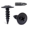 LIONMAX Black Wood Screws #8 x 1/2 Inch, 200-PCS, Self