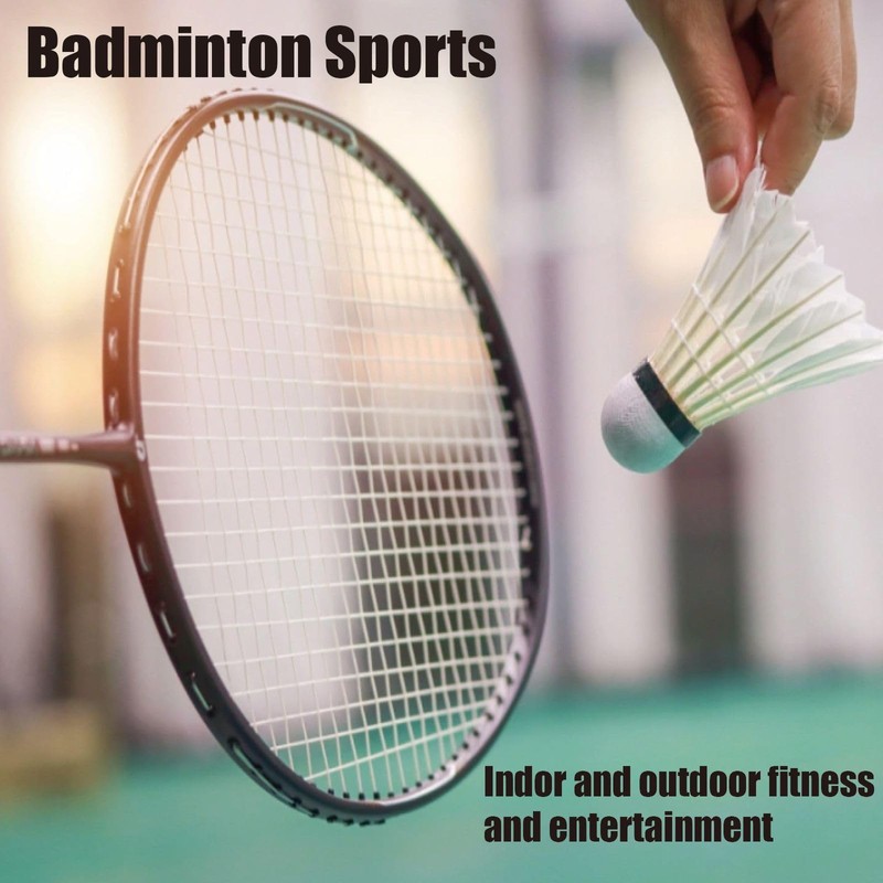 DALAETUS Pack of 12 Nylon Badminton Balls Set, Plastic Shuttlecocks,