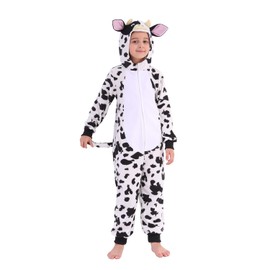 Sincere Party Fleece Cow Onesie Costume for Kids XL(10-12)