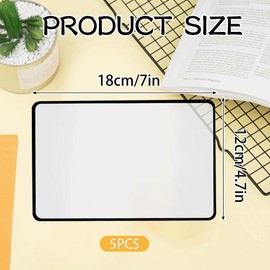 5PCS Page Magnifying Sheet 3X(300%) Flat Magnifier Lay on Page Full-Page Magnifying Glass Magnifying Sheet Flexible Plastic Magnifying Sheet for Reading Small Print Maps Books Patterns