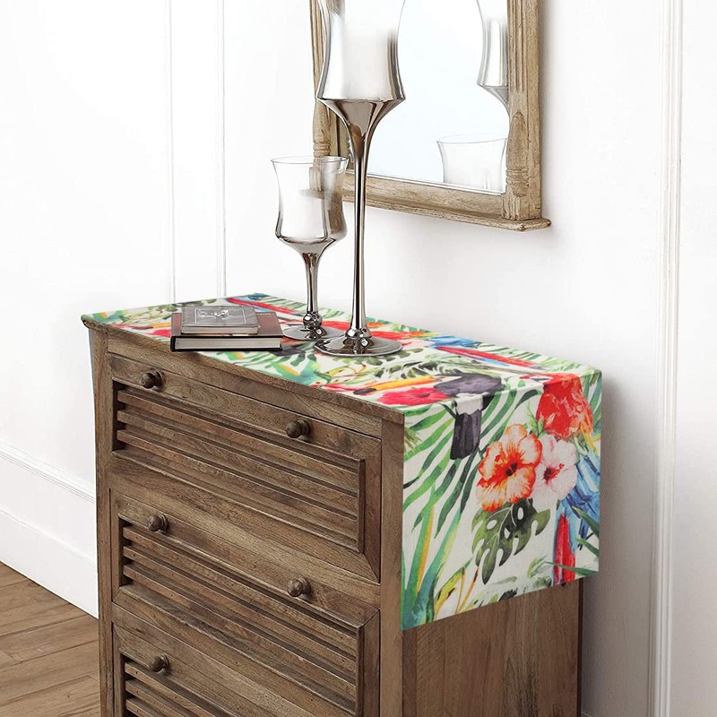 Table Runner Spring Modern Living Room Table Runner Pink Flowers