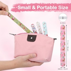 12Pcs Nail Files, Colorful Random Pattern Emery Boards for Nails, Christmas Double Sided Reusable Manicure Pedicure Tools, Fingernail Files for Women Girls Natural & Acrylic Nails