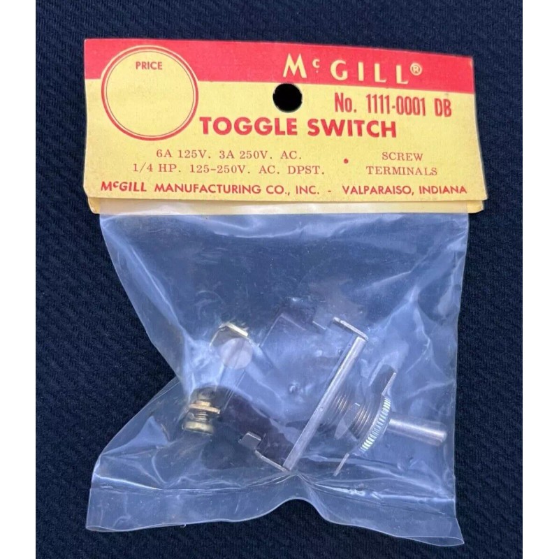 McGill No. 1111-0001 DB Toggle Switch