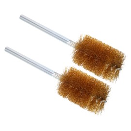 PATIKIL 40mm OD Copper Cleaning Brush, 2pcs Tube Cleaning Brush Piping Copper Wire Chimney Cleaning Brush Round Bristles for Auto Vent Ducts Chimney Fireplace