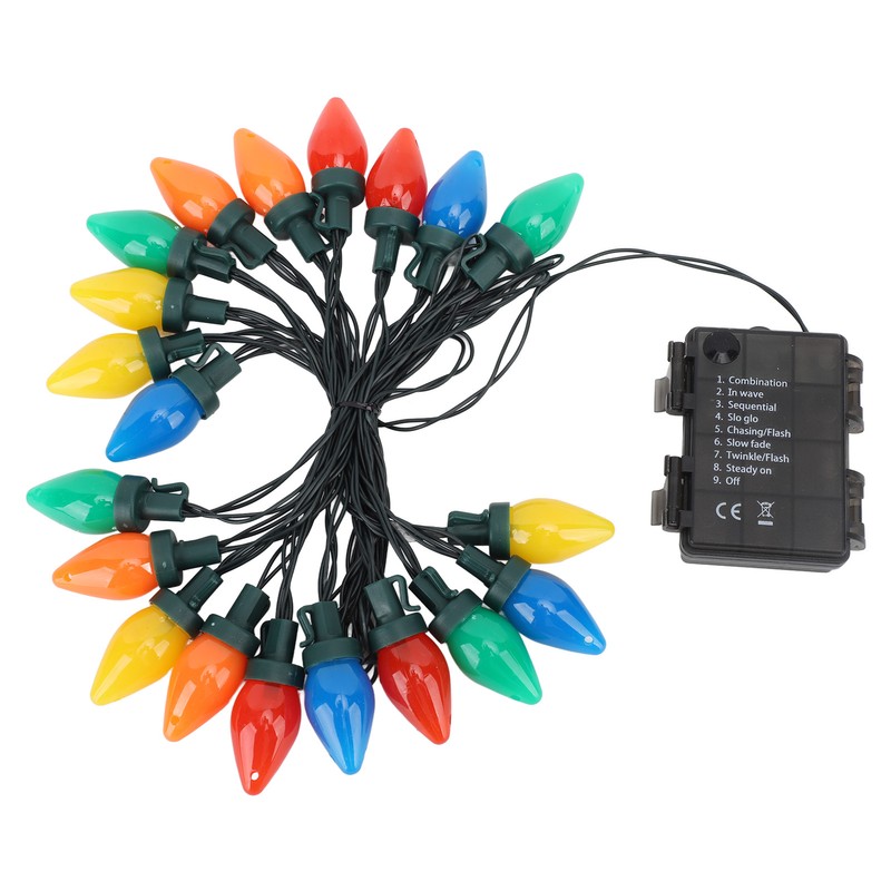 C9 LED Christmas String Lights 16.4ft 20 LED Waterproof C9