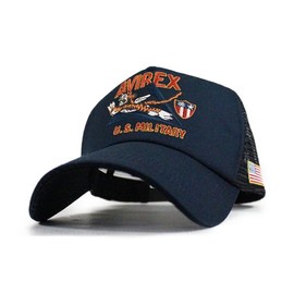 AVIREX Avilex FLYING Shop Exclusive Original Mesh Cap, Men's Hat, Popular, Trend Brand, Spring, Summer, Autumn, Winter, Gift, Present, MA-1 AVG, Navy