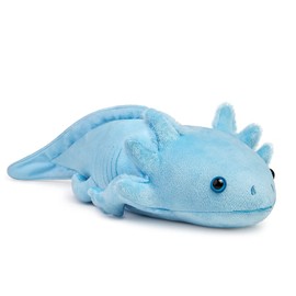 ZHONGXIN MADE Axolotl Plush Toy - Simulation Blue Axolotl Fish Soft Creepy Stuffed Animals 21 Inch, Cute Blue Lizard Toys Real Plushie Toy, Gift Collection for Kids