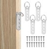 Pack of 4 Picture Hangers for Heavy Pictures, D Ring
