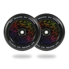 ROOT INDUSTRIES AIR Wheels 110mm - 120mm Pro Scooter Wheels Pair - Fits Most Setups - 24mm x 110mm - 120mm - Bearings Installed - 90 Day Warranty - Scooter Wheels (Geometrix, 110)