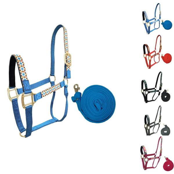 Tahoe Tack Patterned Nylon Horse Halters with Padded Noseband and